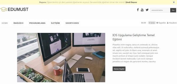 Edumust WordPress Eğitim Teması